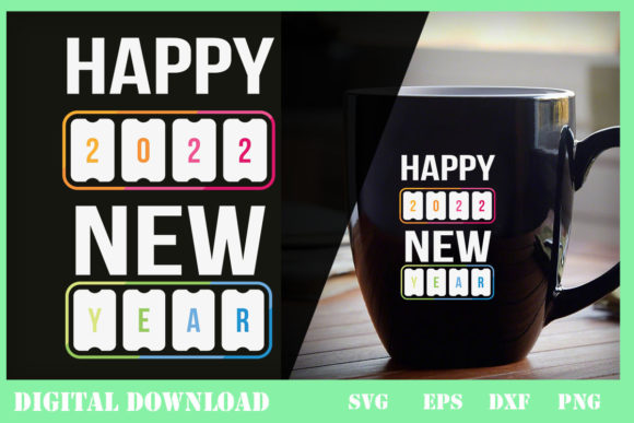2022 Scoreboard Happy New Year: Graphics & Print Templates