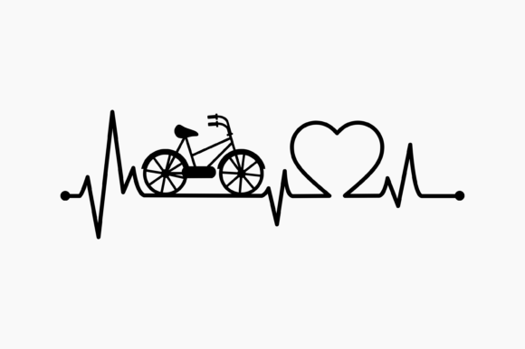 Beating Heart Bicycle Graphics & Crafts