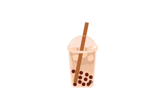 Bubble Milk Tea Ice Drink Illustrations
