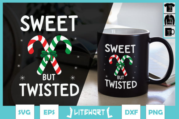 Christmas Sweet but Twisted Candy Cane Graphics and Crafts