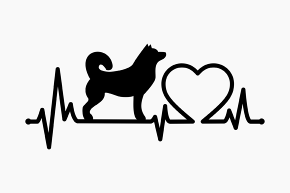 Dog Siberian Husky Heartbeat: Graphics & Crafts for Creative Projects