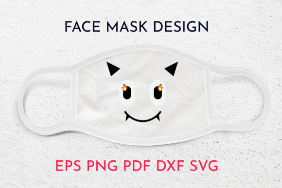 Face Mask Designs. Smile Face. Devil. Graphics