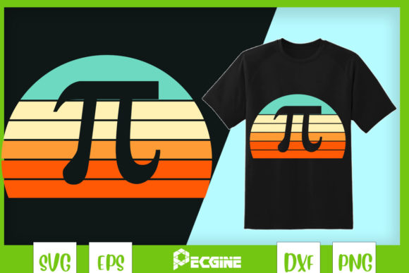 Funny Pi Retro Vintage Cute Sunset Graphics