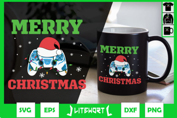 Gamer Christmas Video Game Controller Graphics and Crafts