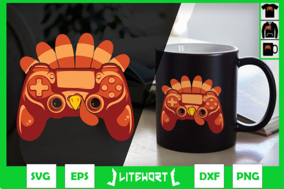 Gamer Thanksgiving Turkey Controller Graphics