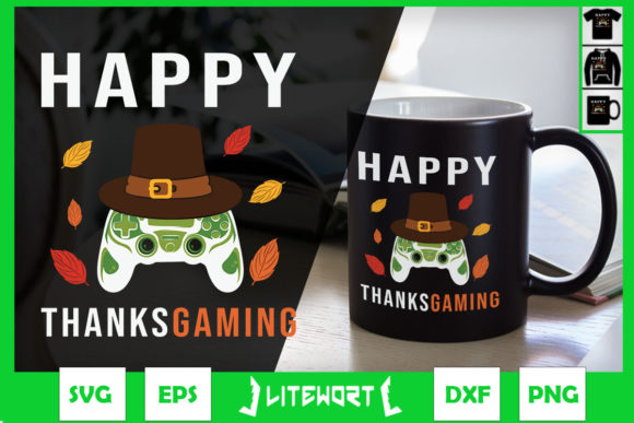 Happy Thanksgiving Video Game Controller Graphics and Crafts