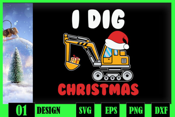 Kids I Dig Christmas Excavator Tractor: Graphics & Crafts