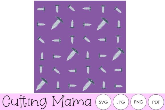 Purple Screw Seamless Pattern Graphics