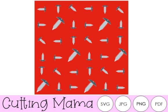 Red Screw Seamless Pattern Graphics