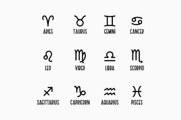 Zodiac Signs: Graphics and Crafts in One